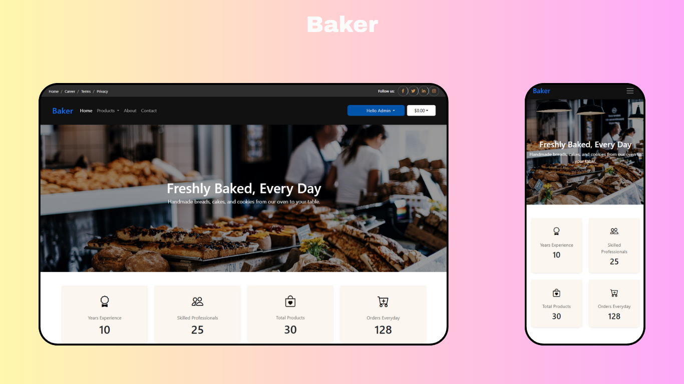 Bakery App Screenshot